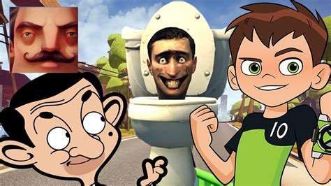 Hello Neighbor New Secret Neighbor Skibidi Toilet Shrek Ben 10 Mr