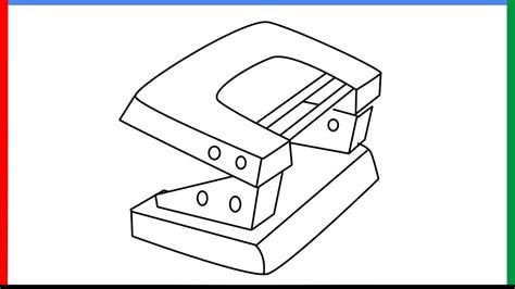 How To Draw Hole Puncher Step By Step For Beginners Youtube