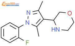 3 1 2 Fluorophenyl 3 5 Dimethyl 1H Pyrazol 4 Yl Morpholine 1461707