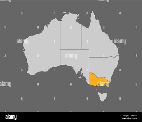 Mappa Dello Stato Di Victoria Immagini Vettoriali Stock Alamy