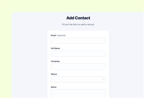 Simple CRM Template | Zapier Interfaces