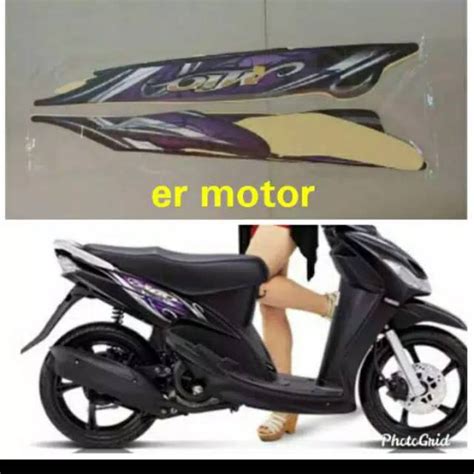 Jual Striping Atau Stiker Bodi Yamaha Mio Sporty 2010 Warna Hitam