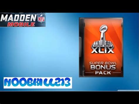 Madden Mobile Superbowl Promo Sets Free Pack Opening YouTube