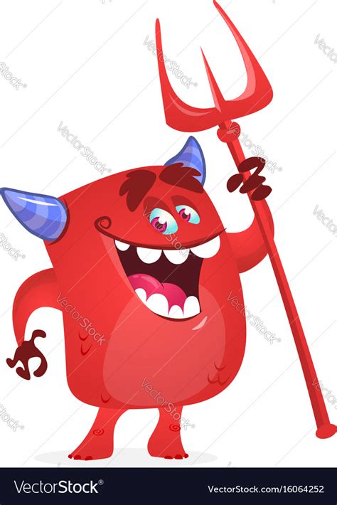 Cartoon funny devil Royalty Free Vector Image - VectorStock