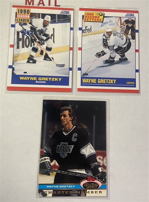 Lot Of 3 Wayne Gretzky 1990 91 Score 347 352 1991 Stadium Club