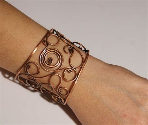 Copper Bangle Jewelry Copper Wire Wrapped Bracelet Cuff Bracelet Wire