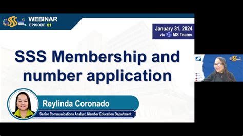 ESSSkwela Webinar S03E01 SSS Membership And Number Application YouTube