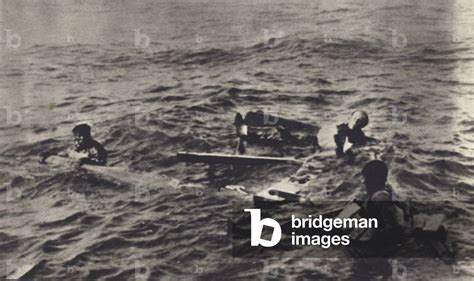 Image Of Survivors Of Ship Sunk By German U Boat In 1917 B W By