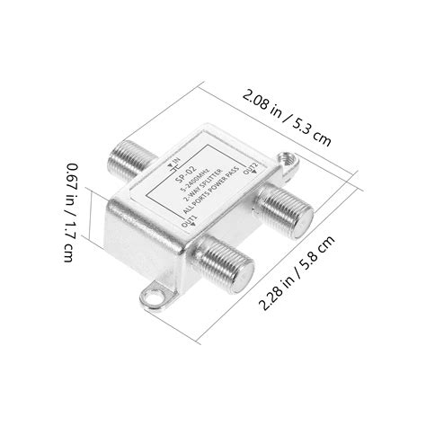 Two Splitters Dispenser Cable 2 Way Internet And Tv For High Speed Amplified Antenna Coax