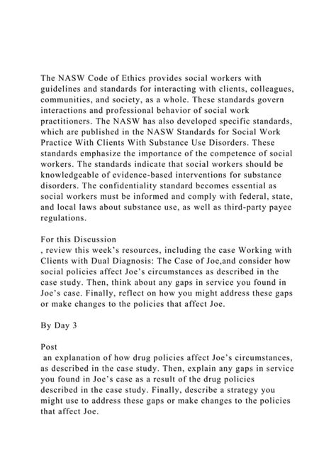 The NASW Code Of Ethics Provides Social Workers With Guidelines Docx