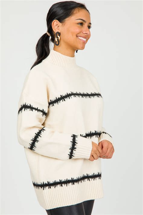 Harley Stripe Sweater Cream New Arrivals The Blue Door Boutique