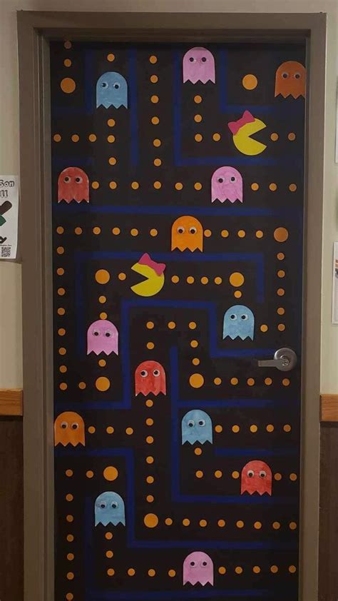 Pac Man Classroom Door Halloween Classroom Door Decor Door