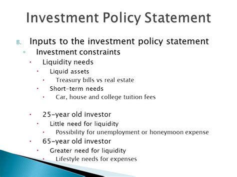 Investment Policy Statement Sample Master Of Template Document