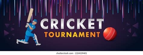 Cricket Tournament Header Banner Design Illustration Stock Vector ...