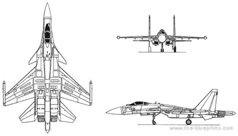 Sukhoi Su 35 Blueprints