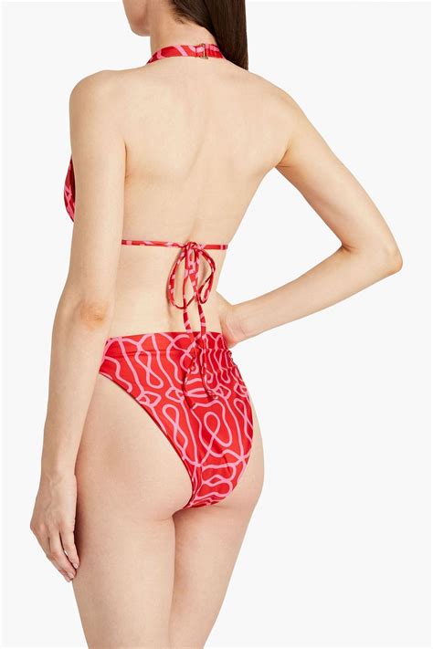 Agua By Agua Bendita Ipanema Printed High Rise Bikini Briefs The Outnet