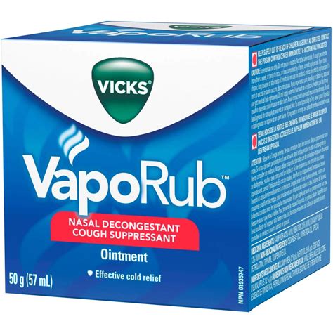 Vicks VapoRub Ointment 57ml - Relieves Cold Symptoms, Cough, Nasal