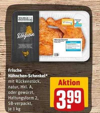 Frische Hähnchen schenkel Angebot bei REWE 1Prospekte de