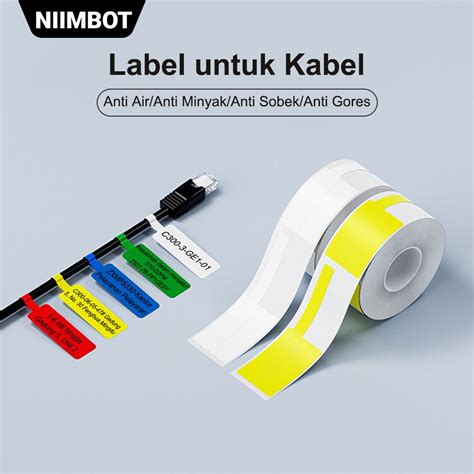 Jual NIIMBOT B21 B3S B1 Stiker Label Kabel Jaringan Kertas Label Kabel