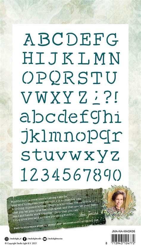 Studio Light JMA Mask Alphabet Playful Typewriter New Awakening