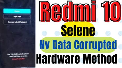 Redmi Selene Nv Data Corrupted Hardware Method Done Youtube