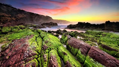 landscape, Sunset, Horizon, Stones, Nature, Mountain, Sea, Sky, Clouds ...