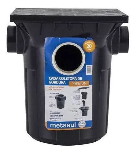 Caja De Grasa Metasul Premium Con Cesta De Limpieza 20 L MercadoLibre