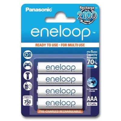 Authentic Panasonic Eneloop Batteries 4pc AAA White – Apex Digital