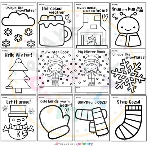 Winter Crafts for Kids Classroom Printable Kindergarten Preschool ...