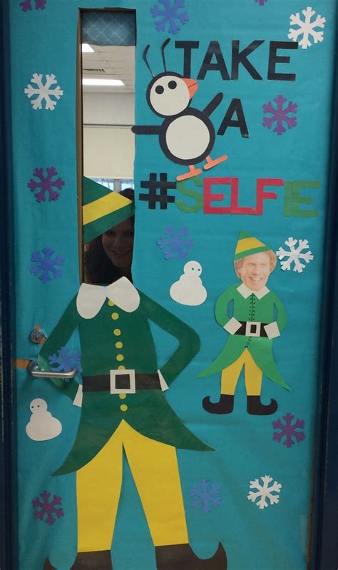 Christmas Door Ideas Selfie Buddy The Elf Education Christmas Classroom Door Christmas