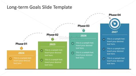 Editable Long Term Goals PPT Template SlideModel