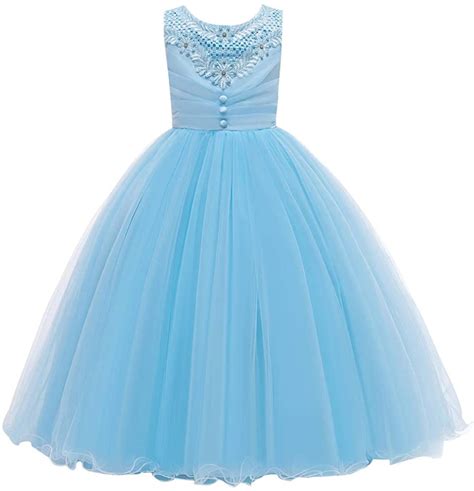 Amazon Ibtom Castle Girls Long Communion Princess Dresses Flower