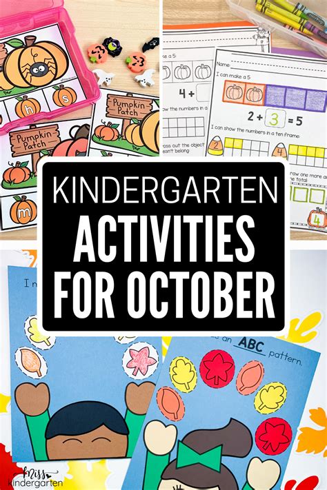 Engaging Kindergarten Activities for October - Miss Kindergarten