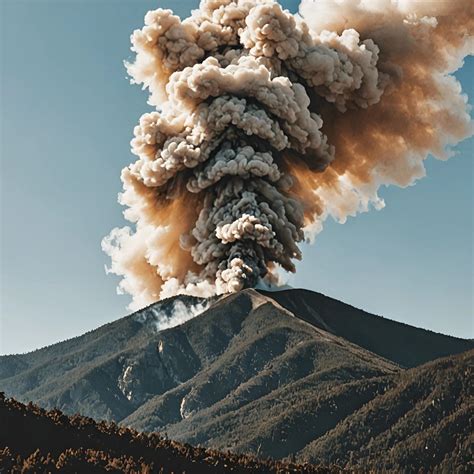 Volcanic Eruption with Ash Cloud - Free Download - AI Scribbles