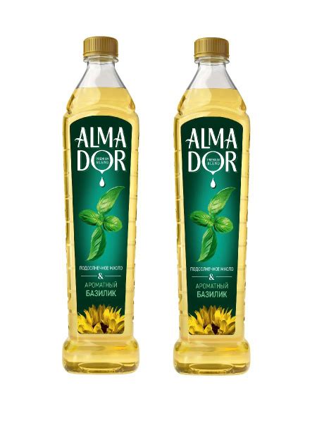 Масло подсолнечное Almador с базиликом, 750 мл х 2 шт - купить с ...