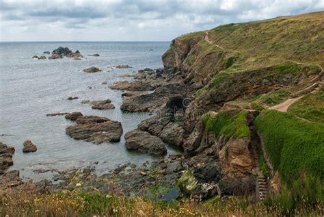 Coastal Path At Lizard Point Lizard Cornwall Uk Stock Photo Image