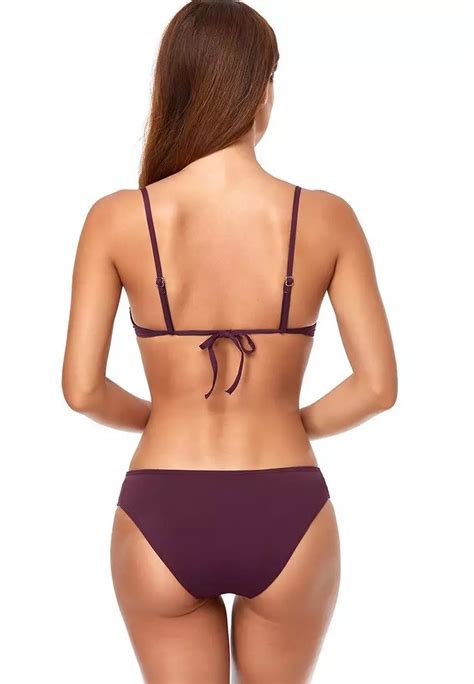 Buy Lycka Lyh European Style Lady Bikini Swimwear Brown Online