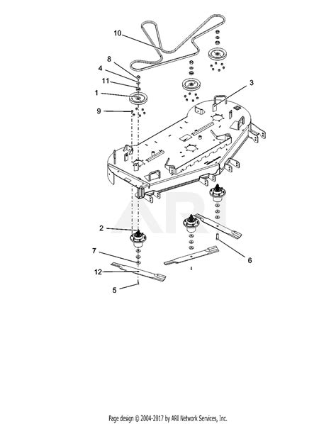 Gravely 988183 000101 Pro Walk 61he Parts Diagram For Deck Belt Blades And Spindles 61