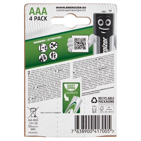 Energizer Accu Recharge Power Plus Aaa Pz Carrefour