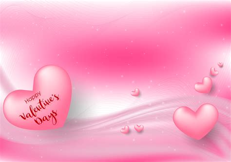 Pink Valentine's Day with hearts on pink background. Vector ...