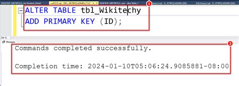 Sql Primary Key Constraint Create Primary Keys In Sql Server