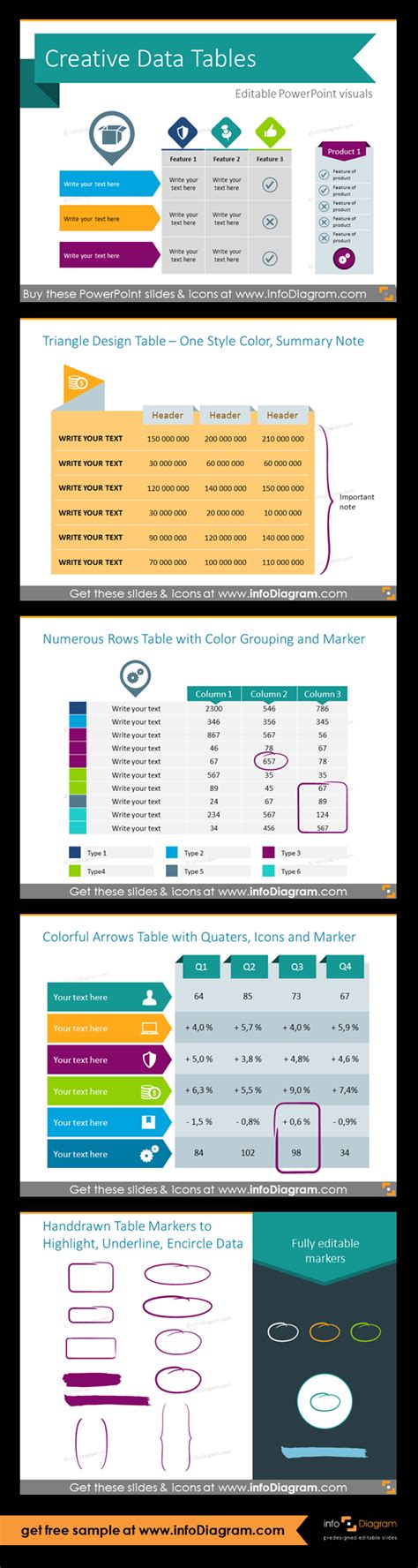 30 Creative Data Table Graphics Design Powerpoint Template Powerpoint Infographic Design