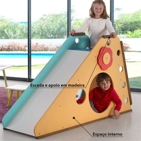 Foto Escorregador Para Brinquedoteca Indoor Casatema Brinquedos