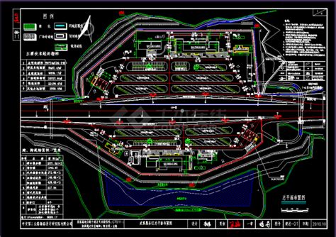 某高速公路服务区场内结构cad规划总平面图其他构造图土木在线