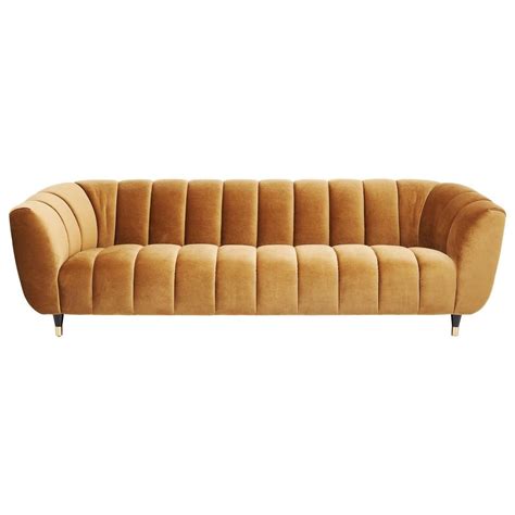 Kare Design Sofa Spectra Zits Bank X X Geel Fluweel Estilo