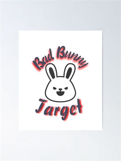 Bad Bunny Target Poster For Sale By Designoptim Redbubble