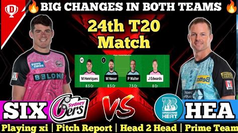 SIX Vs HEA Dream11 Team SIX Vs HEA Match SIX Vs HEA Big Bash Match