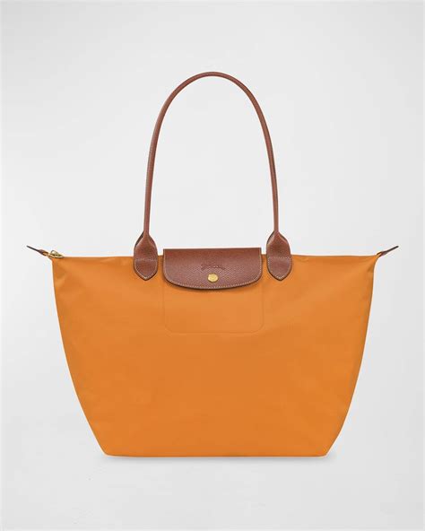 Longchamp Le Pliage Large Nylon Shoulder Tote Bag Saffron Editorialist