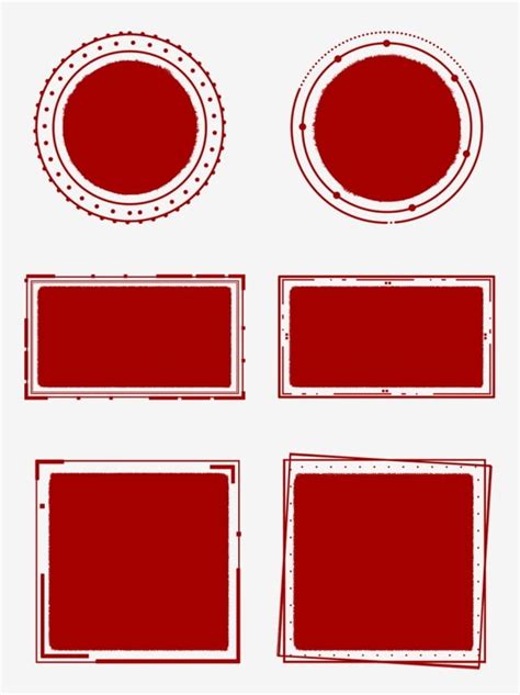 Anime Style Dialog Box PNG Transparent Red Chinese Style Border Ink