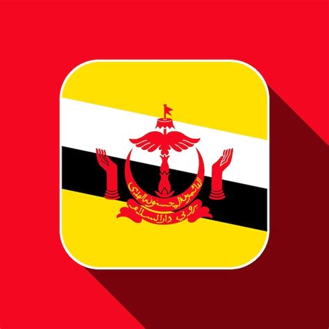 Premium Vector | Brunei flag official colors Vector illustration